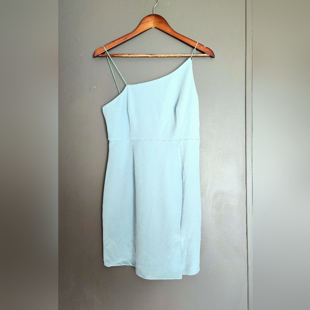 Hello Molly Blue Asymmetrical Cut Out Mini Dress - Picture 5 of 12
